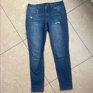 Size 27 Dark Blue Distressed Skinny Jeans